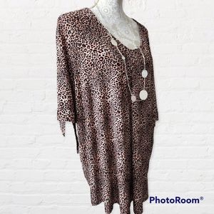 Est 1946 by Cato Mobwife Leopard Print Blouse Size 26/28W